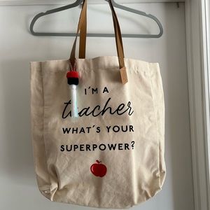 NWT Canvas Teacher Tote